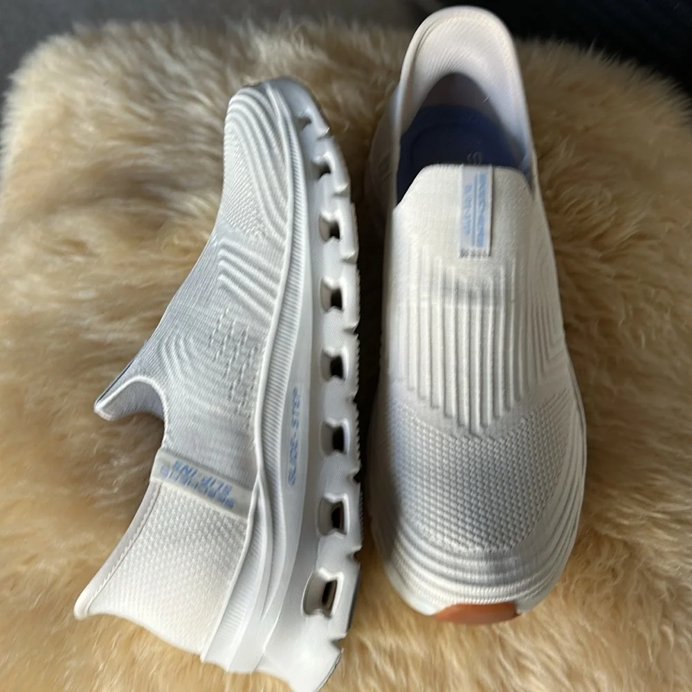 Skechers Slide-Step Sneakers Cream Color 8.5 - Picture 9 of 9